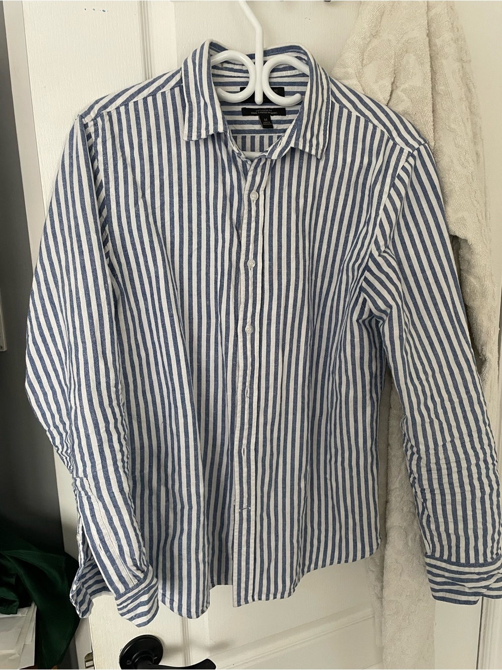 Banana republic striped linen blend shirt M